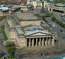 The Hall is located in the middle of St. George's Plateau and St John's Gardens. The hall is said to be placed at the William Brown Street conservatio
